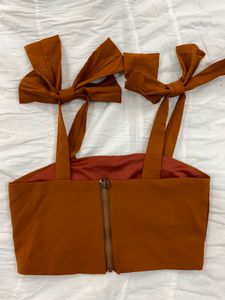Cute Bow Tie Crop Top