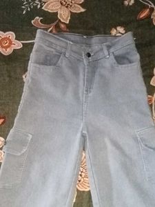 Light Wash Utility Jeans