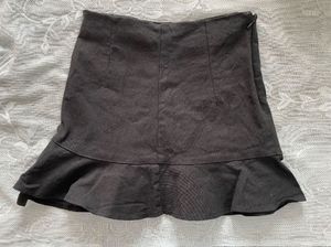 Ruffled Hem Mini Skirt