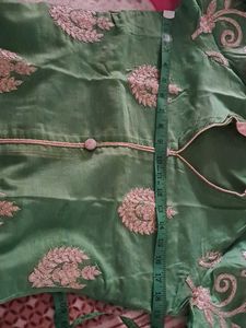 Green Embroidered Suit