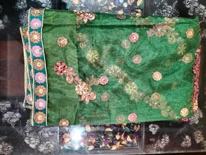 Beautiful Double Shade Saree Purple And Green