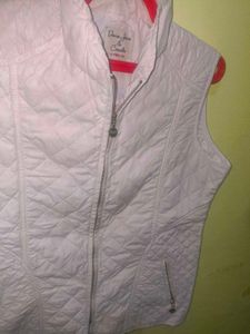 Beige Quilted Sleeveless Vest