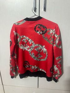 Red Floral Bomber Jacket