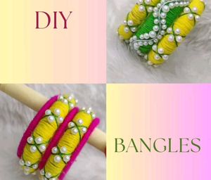 Colorful Pearl Bangle Set