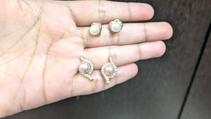2 Pair Pearl Earrings