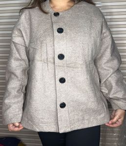 Beige Button-Down Jacket