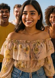 Laugh, Live, Bloom:Your Perfect Floral Top Awaits!