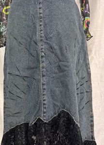 Asymmetrical Denim skirt