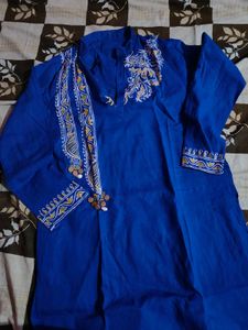 Blue Embroidered Kurta