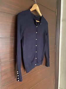 Zara (original)Navy Knit Cardigan(S)