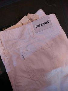 Plus-size Freakins White Denim Shorts (NEW)