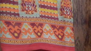 Bright Coloured Saree with blouse piece