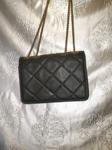 Black Quilted Chain Bag