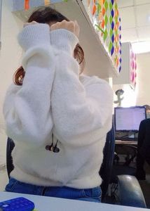 Beautiful white sweater for winter !!!