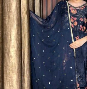 PURE CHINNON PARTY WEAR Gown suit set