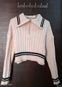 Striped Crop Knit Sweater