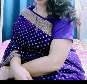 Purple Chiffon Banarasi Saree