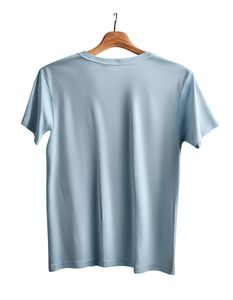 💥Men&#39;s Premium Solid Cotton Light Blue T-shirt