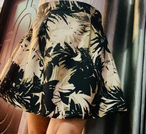 Floral Print Mini Skirt