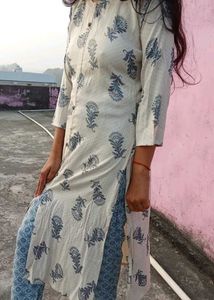 Elegant Floral Print Kurta