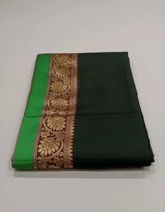 Elegant Green &amp; Gold Saree