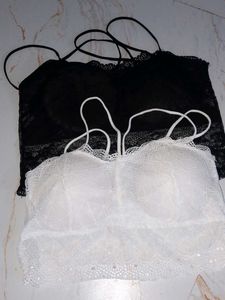 Lace Bralettes - Black & White
