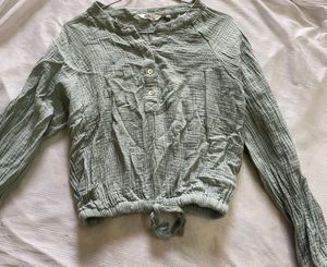Sage Green Gauze Blouse