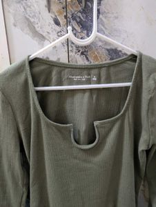 Abercrombie &amp; Fitch Olive Bodysuit