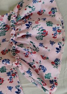 Floral Ruffle Sleeve Top