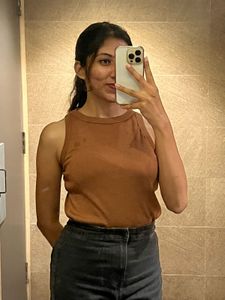 Green Ribbed Tank Top