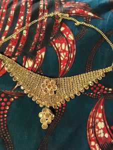 Gold Rhinestone Bib Necklace