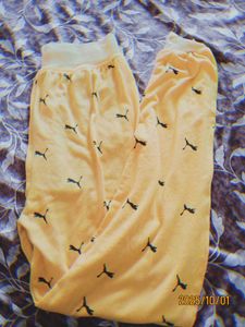 Pajama Pants with Puma Cat Print