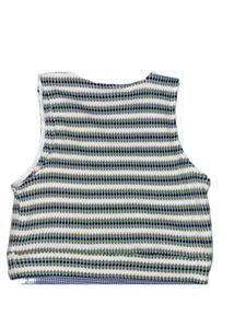 Stripes that pop! chic blue &amp; green tank