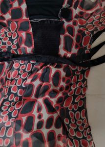 Animal Print Long Party Wear Top