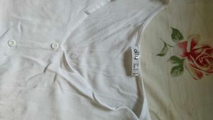 White Ruffle Top