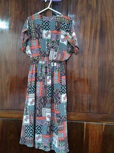 Patterned Midi Dress