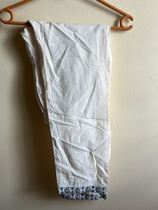 Embroidered White Tunic Kurti Set