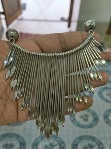 Silver Tone Statement Necklace