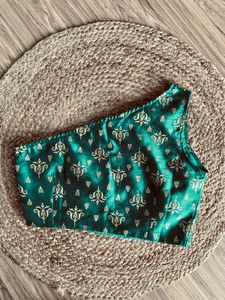 One Shoulder Ethnic  Crop Top
