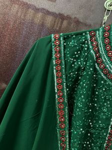 Ethnic Green Embellished Kurta and Dupatta