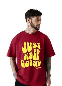 Trendy 🔥 Men'sTypography Round Red Tshirts
