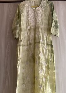 Elegant tie die Embroidered Kurta
