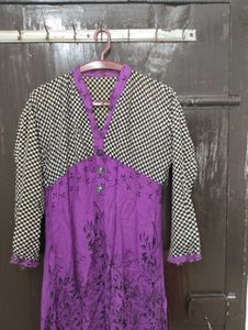 Floral Print Kurta purple 🟣