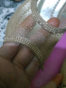 Gold Embellished Flats
