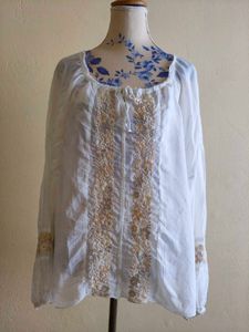 Embroidered Peasant Blouse