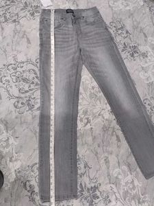 Gray Straight Leg Jeans