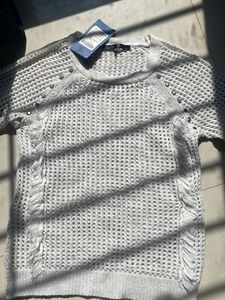 Stylish White Knit Top