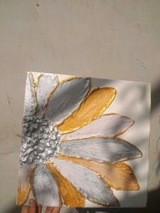 Textured Sunflower Painting