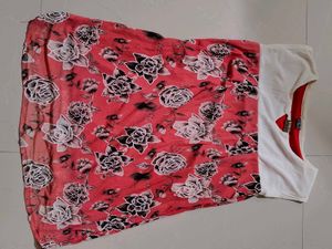 Red Printed Top