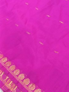 Pink Saree with Gold Border